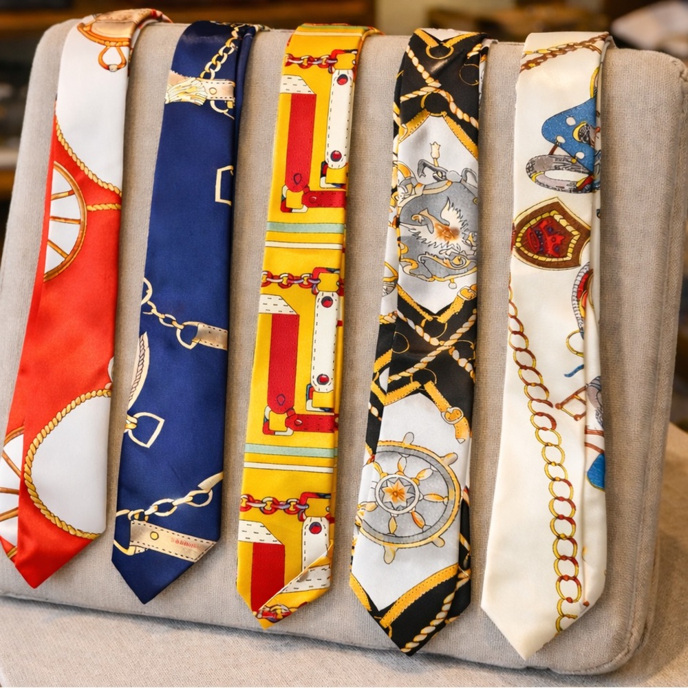 Bag Scarves Satin Purse Bows - Set of 5